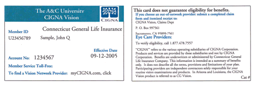 Cigna Vision Card